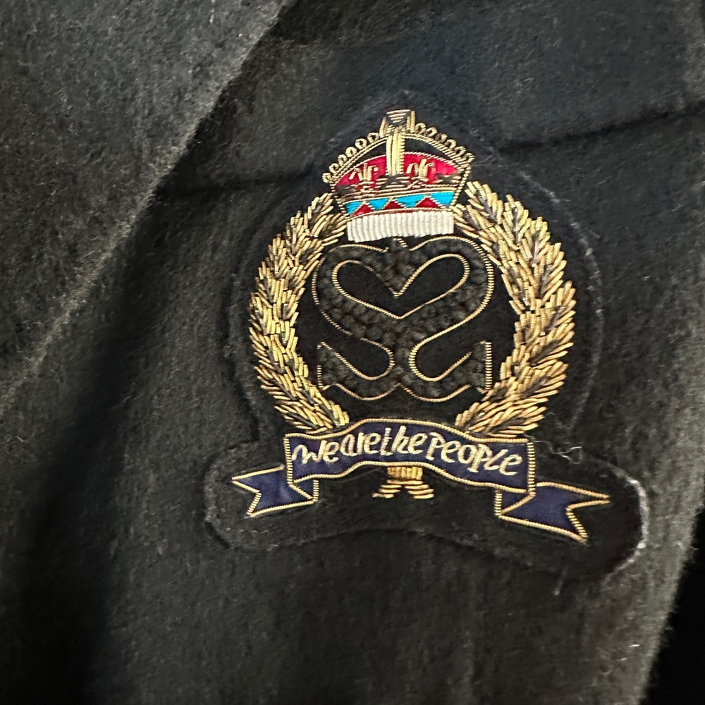 Navie Double Breasted Patch Detail Coat - Picture 5 of 6